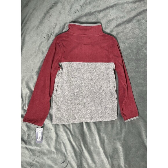 NWT Oshkosh b'gosh SZ 10 Red/Grey Long Sleeve Sweatshirt 1/4 Zip Boys - Picture 11 of 11